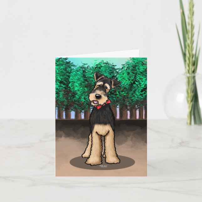 De Agradecimiento Tarjeta Airedale Terrier (Anverso)