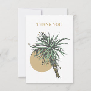 De Agradecimiento Tarjeta Aloe Vera Plant Flat