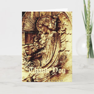 De Agradecimiento Tarjeta Angel Engraving Gold