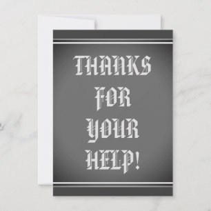 De Agradecimiento Tarjeta antigua "¡GRACIAS POR TU AYUDA!"