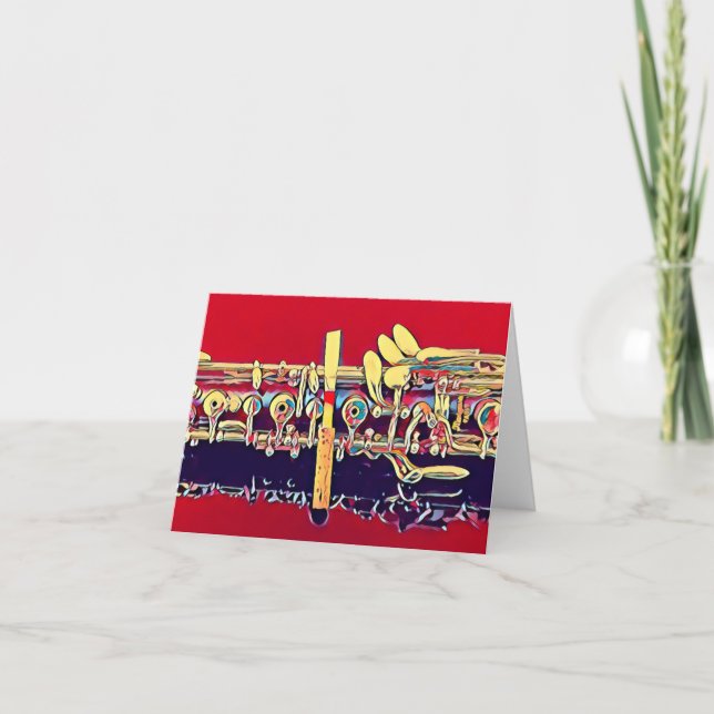 De Agradecimiento Tarjeta Arty Oboe Blank (Anverso)