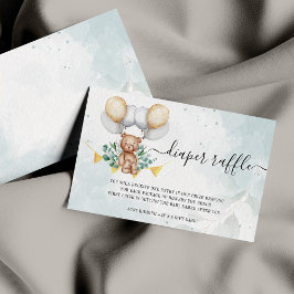 De Agradecimiento Tarjeta Baby Shower Bearly Wait Diaper Raffle