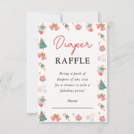 De Agradecimiento Tarjeta Baby Shower Diaper Raffle para navidades