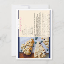 Tarjeta Blank Blueberry Scones