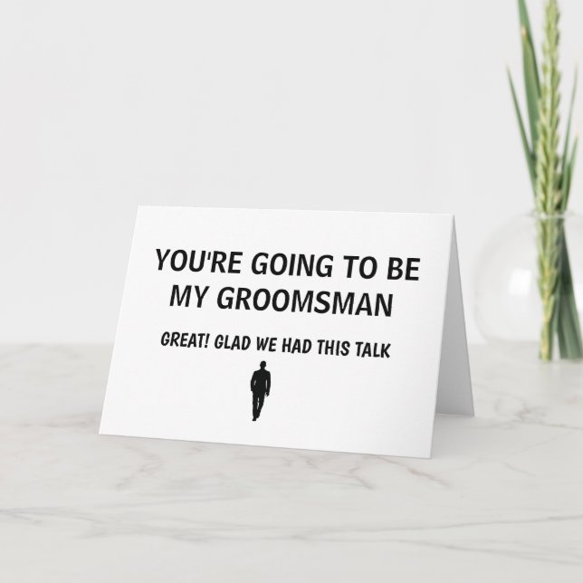 De Agradecimiento Tarjeta BODA GROOMSMAN (Anverso)