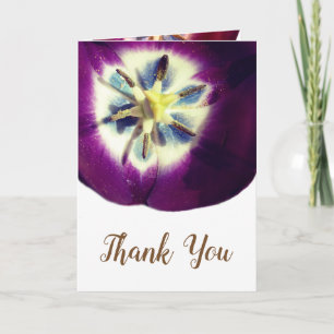 De Agradecimiento Tarjeta Boda Purple Tulip Gracias