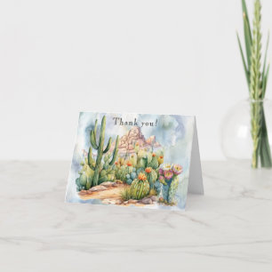 De Agradecimiento Tarjeta Boho Desert Cactus Watercolor Sceneration