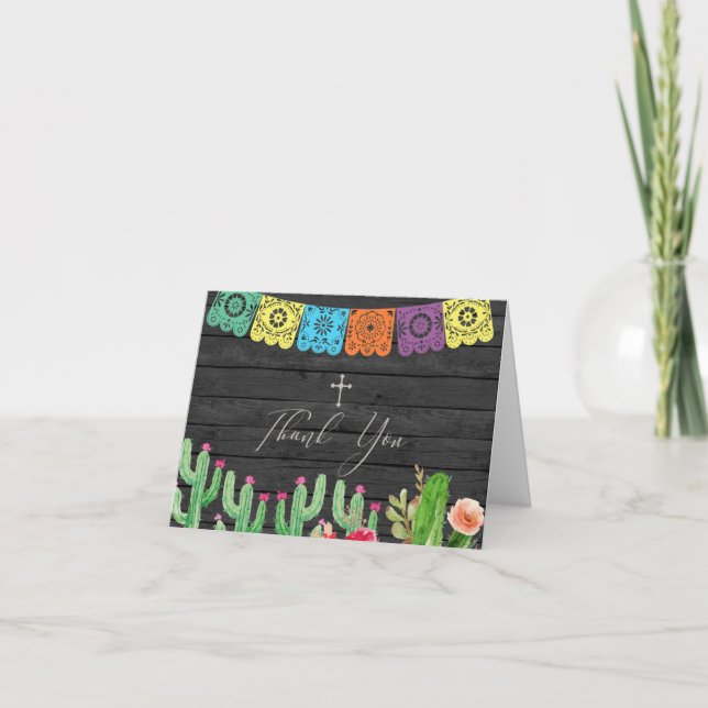 De Agradecimiento Tarjeta Cactus Mexican Gracias (Anverso)