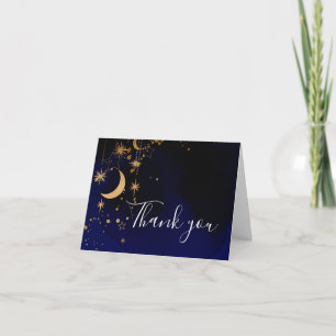 De Agradecimiento Tarjeta Celestial Cosmic Moon And Stars