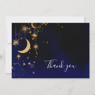 De Agradecimiento Tarjeta Celestial Cosmic Moon And Stars