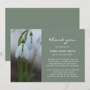 De Agradecimiento Tarjeta conmemorativa floral elegante