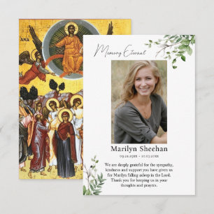 De Agradecimiento Tarjeta conmemorativa ortodoxa cristiana minimalis