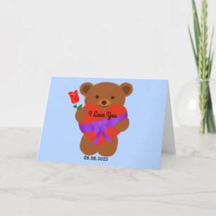 De Agradecimiento Tarjeta Cuta Teddy Bear #1