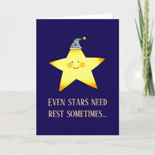 De Agradecimiento Tarjeta Cute Get Well pronto Star para niños