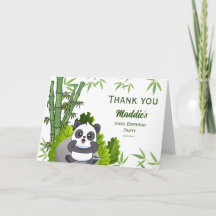 Tarjeta Cute Panda Kiddie Birthday