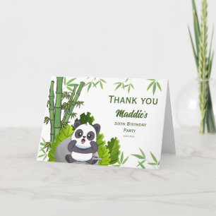 De Agradecimiento Tarjeta Cute Panda Kiddie Birthday