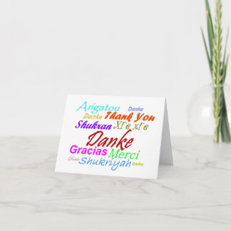 De Agradecimiento Tarjeta Danke-German-Thank You en 8 idiomas