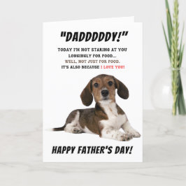 De Agradecimiento Tarjeta del día del padre feliz perro terrier