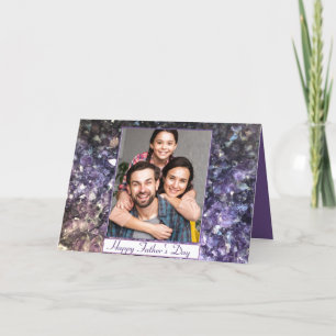 De Agradecimiento Tarjeta diurna Amethyst Purple Family Photo Father