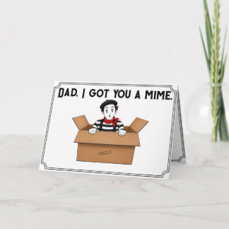 De Agradecimiento Tarjeta divertida del Día del Padre para mimo
