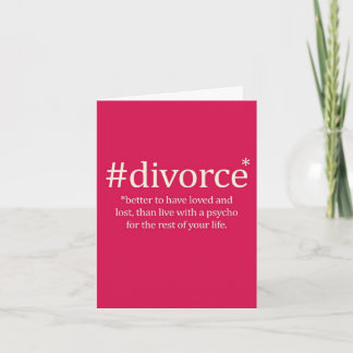 De Agradecimiento Tarjeta Divorcio Divertida