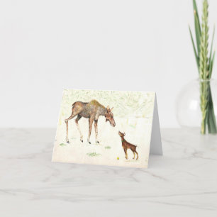 De Agradecimiento Tarjeta Doberman y Moose