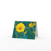 Tarjeta doblada en blanco dentro