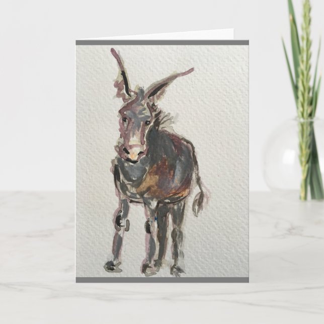 De Agradecimiento Tarjeta Donkey Lover Blank (Anverso)