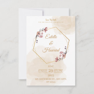 De Agradecimiento Tarjeta elegante geométrica floral para guardar la