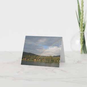 De Agradecimiento Tarjeta en blanco, arco iris