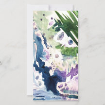 Tarjeta en blanco color agua