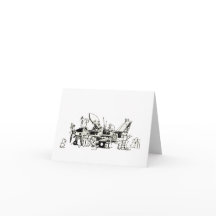 Tarjeta en blanco doblada