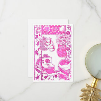 De Agradecimiento Tarjeta en blanco magenta