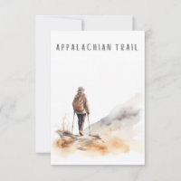 Tarjeta en blanco para caminatas en appalache