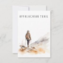 De Agradecimiento Tarjeta en blanco para caminatas en appalache