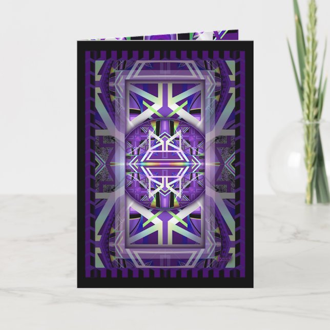 De Agradecimiento Tarjeta en blanco Purple W3 (Anverso)