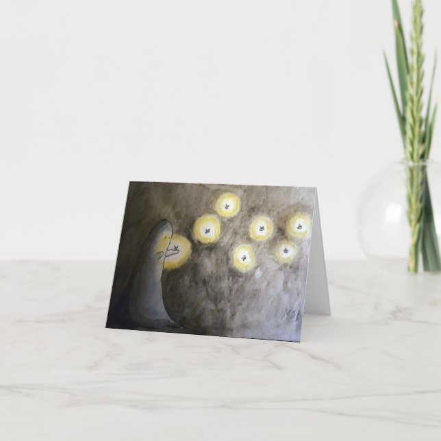 De Agradecimiento Tarjeta fantasma y luciérnagas (Anverso)