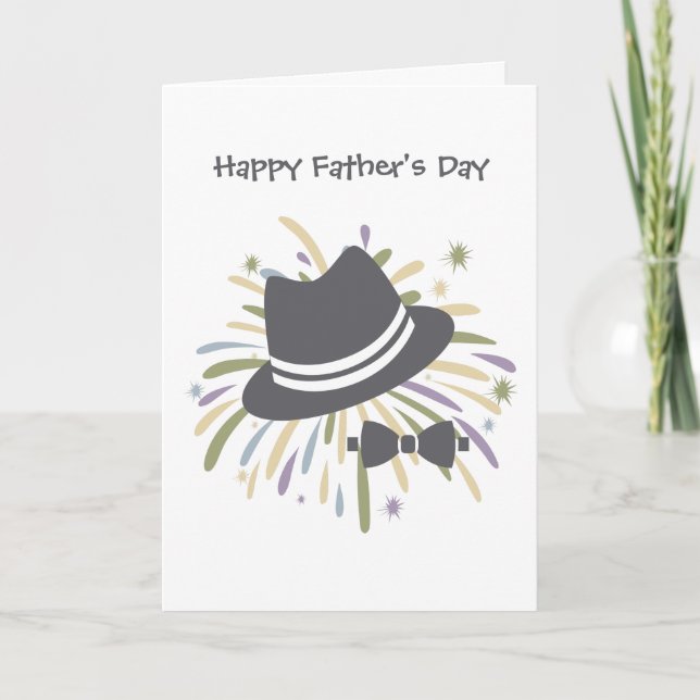 De Agradecimiento Tarjeta feliz del día del padre con diseño simple  (Anverso)