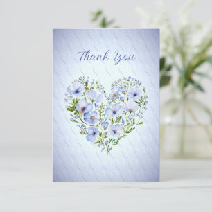 De Agradecimiento Tarjeta Floral Blue Heart