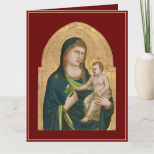 DE AGRADECIMIENTO TARJETA FOLDED : MADONNA & CHILD : GIOTTO : 1337