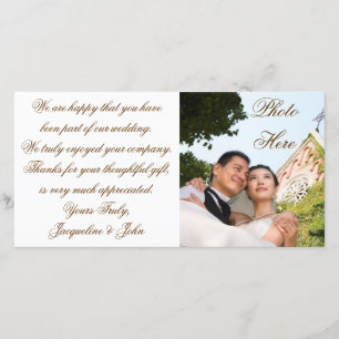 De Agradecimiento Tarjeta fotográfica ~ Boda Gracias