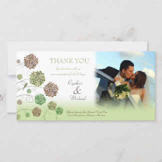 De Agradecimiento Tarjeta fotográfica Dahlia Garden boda Gracias