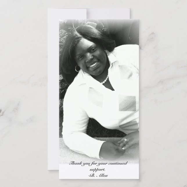 De Agradecimiento Tarjeta fotográfica "Graduación Gracias" (Anverso)