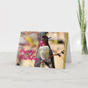 De Agradecimiento Tarjeta fotográfica Happy Birthday Pink Anna