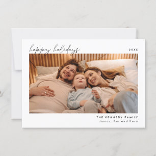 De Agradecimiento Tarjeta fotográfica navideña para Navidades minima