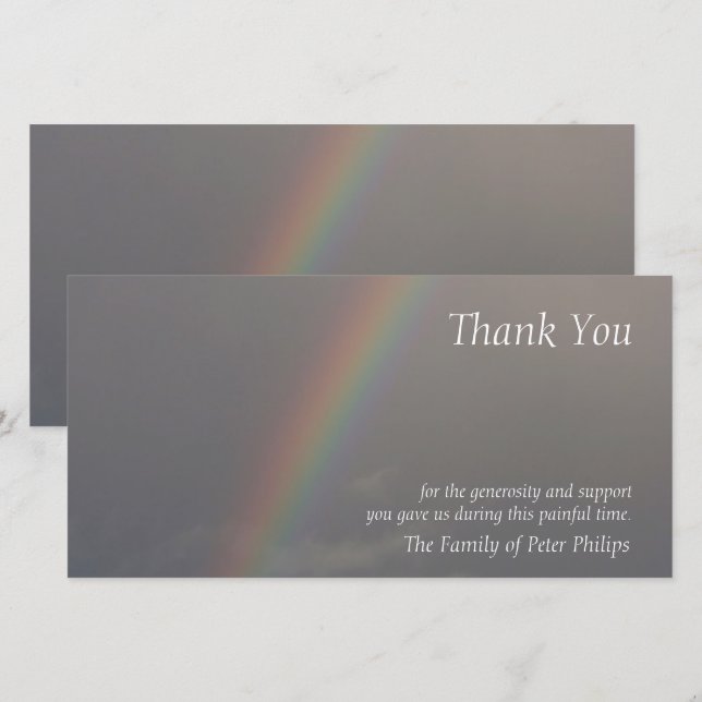 De Agradecimiento Tarjeta fotográfica Rainbow 3 (Anverso / Reverso)