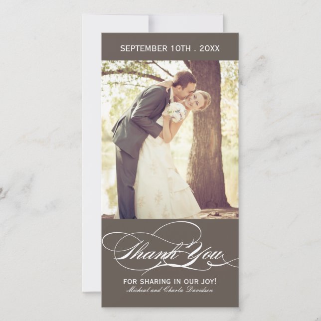 De Agradecimiento Tarjeta fotográfica Smoke Gracias (4x8) (Anverso)