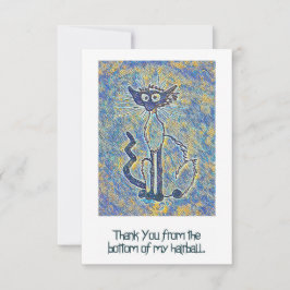 De Agradecimiento Tarjeta Frazzled Cat Gracias