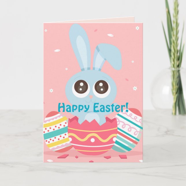 DE AGRADECIMIENTO TARJETA FUNNY BUNNY EASTER (Anverso)