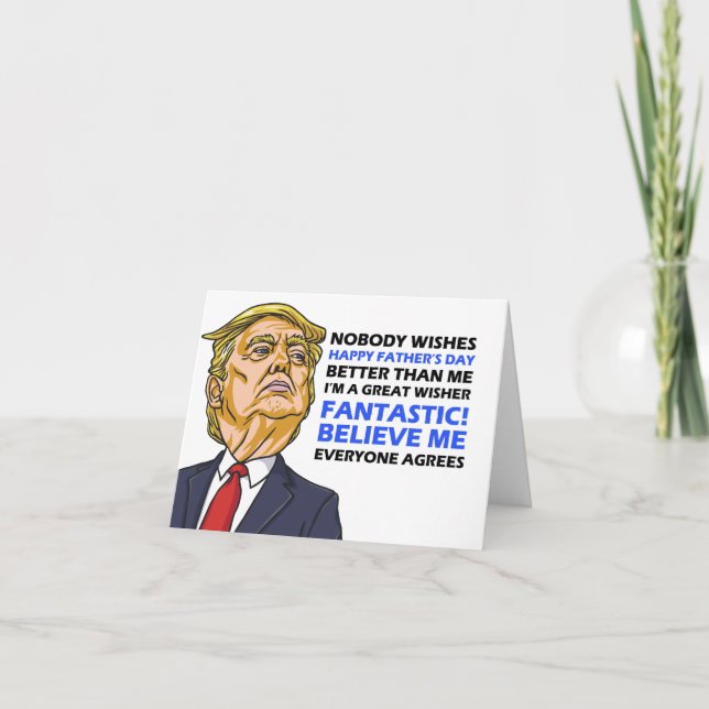 De Agradecimiento Tarjeta Funny Fathers Day Card - Donald Trump Card (Anverso)